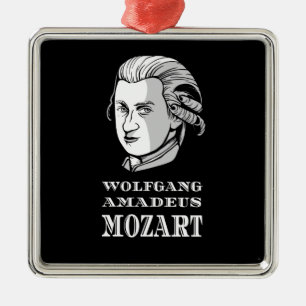 Ornamento De Metal Música - Wolfgang Amadeus Mozart Retrato