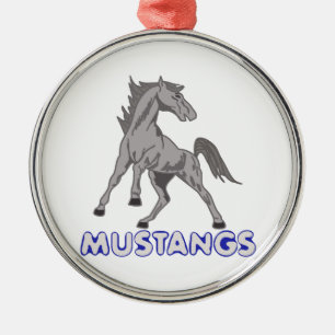 Ornamento De Metal Mustangs Mascot
