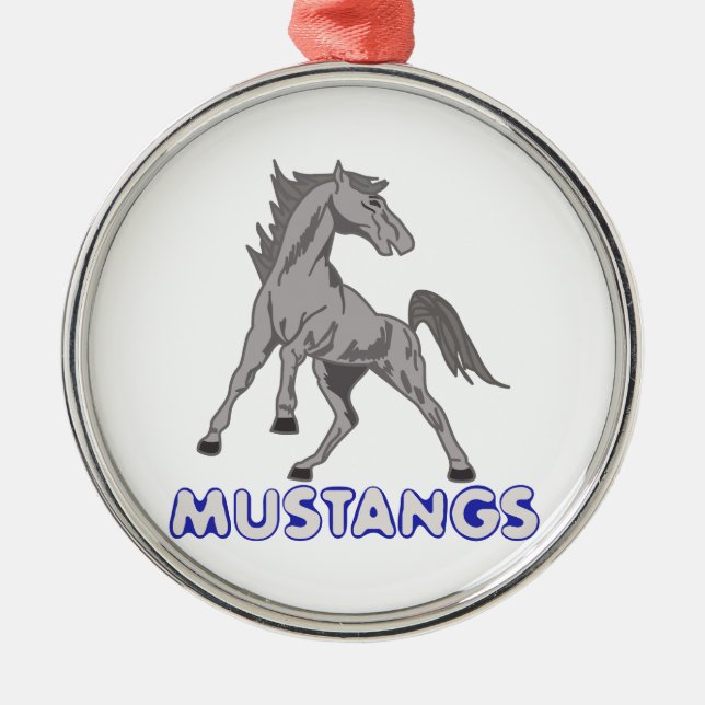 Ornamento De Metal Mustangs Mascot (Frente)