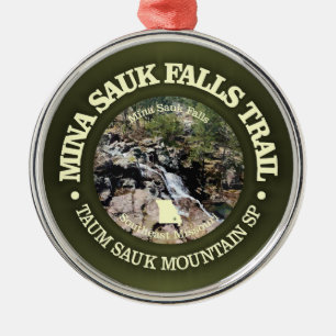Ornamento De Metal Myna Sauk Falls (rd)