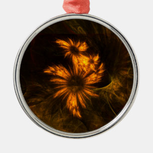 Ornamento De Metal Mystique Garden Abstract Art Round