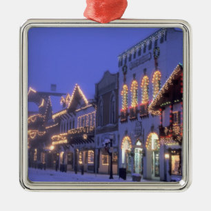 Ornamento De Metal NA, EUA, Washington, Leavenworth. Rua Principal