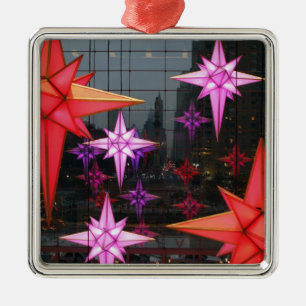 Ornamento De Metal Na Nova Iorque. Decoração do Natal para dentro