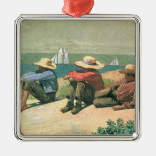 Ornamento De Metal Na praia, 1875 (w/c)