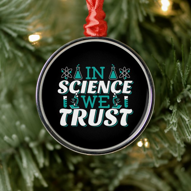 Ornamento De Metal Na Science We Trust Cote - Professor (Árvore)