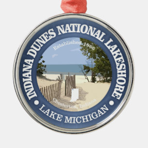 Ornamento De Metal Nacional das dunas de Indiana Lakeshore