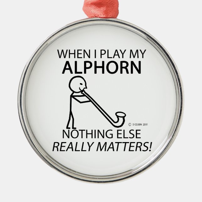 Ornamento De Metal Nada Mais Importa Alphorn (Frente)