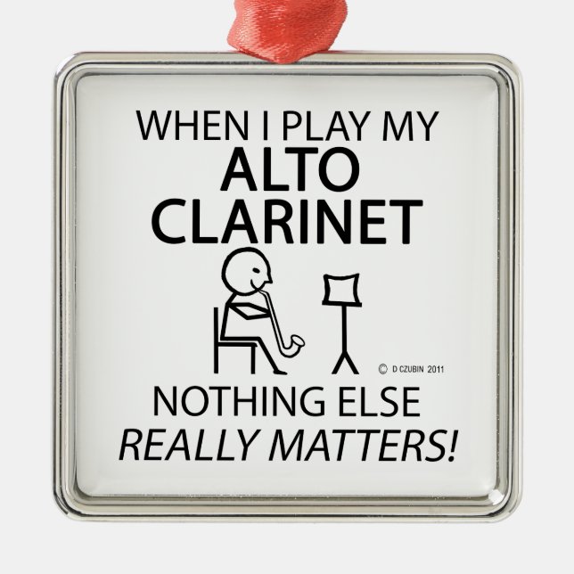 Ornamento De Metal Nada Mais Importa Alto Clarinet (Frente)