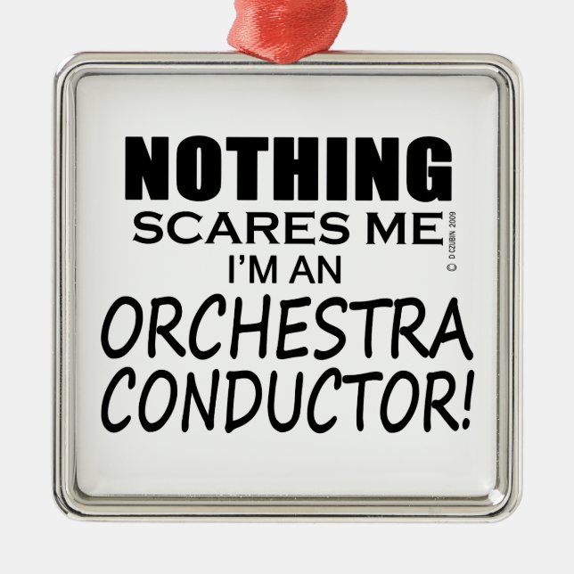 Ornamento De Metal Nada Me Assusta, Condutor (Frente)