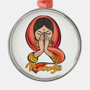 Ornamento De Metal Namaste Hindu