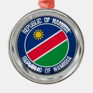 Ornamento De Metal Namíbia Round Emblem