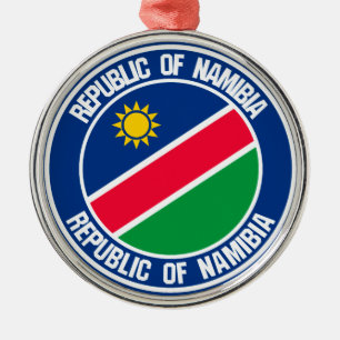 Ornamento De Metal Namíbia Round Emblem