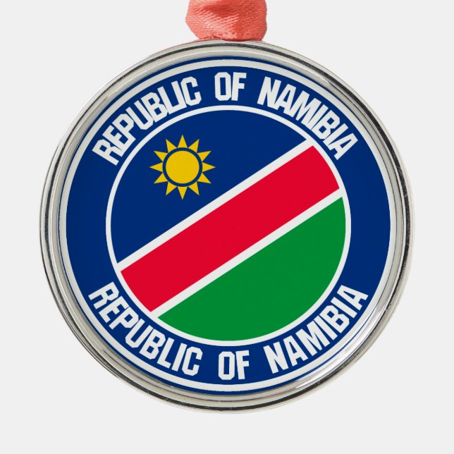 Ornamento De Metal Namíbia Round Emblem (Frente)