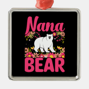 Ornamento De Metal Nana Bear Ordenado