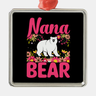 Ornamento De Metal Nana Bear Ordenado