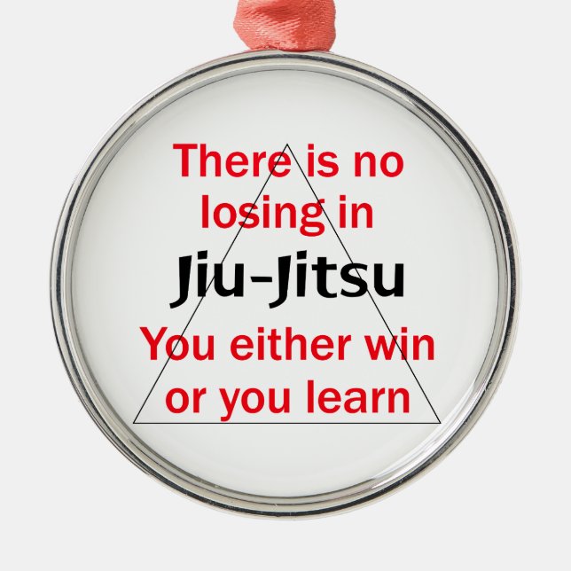 Ornamento De Metal Não perdedor em Jiu Jitsu (Frente)