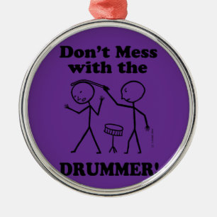 Ornamento De Metal Não se meta com o baterista