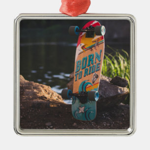 Ornamento De Metal Nascer De Skate Para Ir