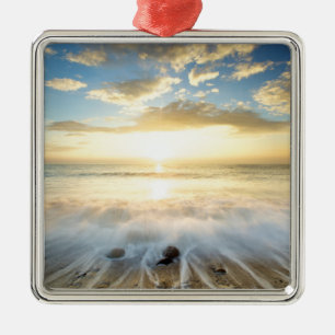 Ornamento De Metal Nascer do sol dourado