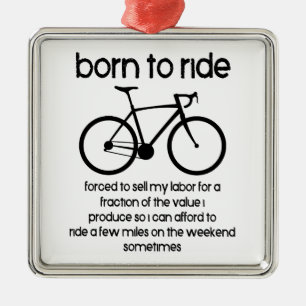 Ornamento De Metal Nascer Para Dirigir Uma Bicicleta Forçada A Trabal