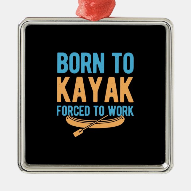 Ornamento De Metal Nascer Para Kayak Forçado A Trabalhar (Frente)