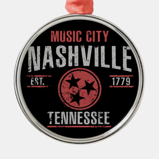 Ornamento De Metal Nashville (Frente)