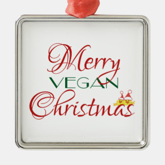 Ornamento De Metal Natal alegre do Vegan