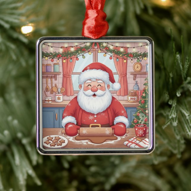 Ornamento De Metal Natal "Baking Spirits Bright" Personalizado (Árvore)