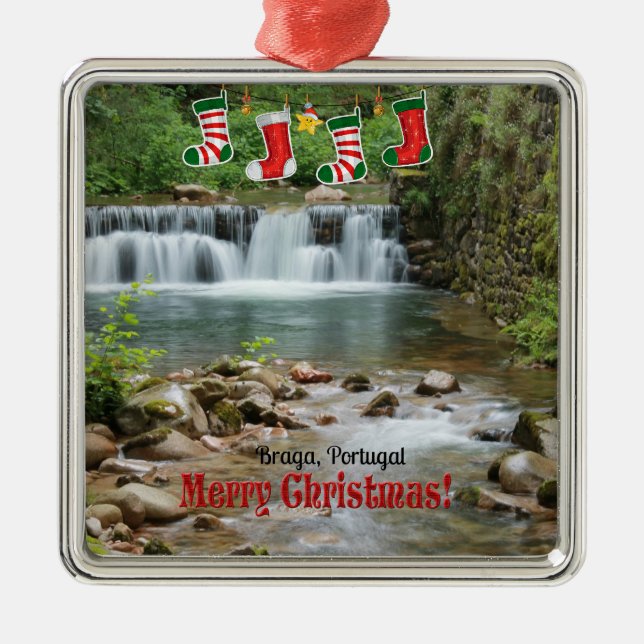 Ornamento De Metal Natal, Braga, Portugal (Frente)