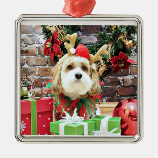 Ornamento De Metal Natal - Cavachon - máximo
