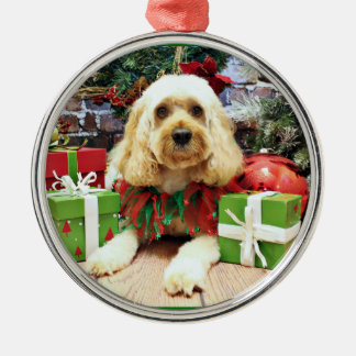 Ornamento De Metal Natal - Cockapoo - amigo