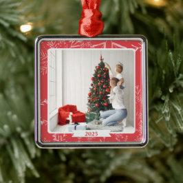 Ornamento De Metal Natal com Foto Personalizada