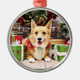 Ornamento De Metal Natal - Corgi - panqueca
