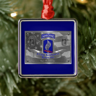 Ornamento De Metal Natal da 173ª Brigada Aerotransportada