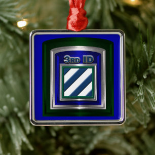 Ornamento De Metal Natal da 3ª Divisão de Infantaria
