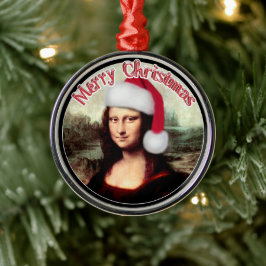 Ornamento De Metal Natal da Mona Lisa