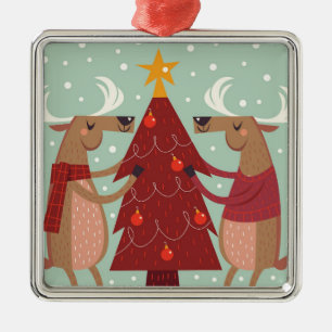 Ornamento De Metal Natal das renas