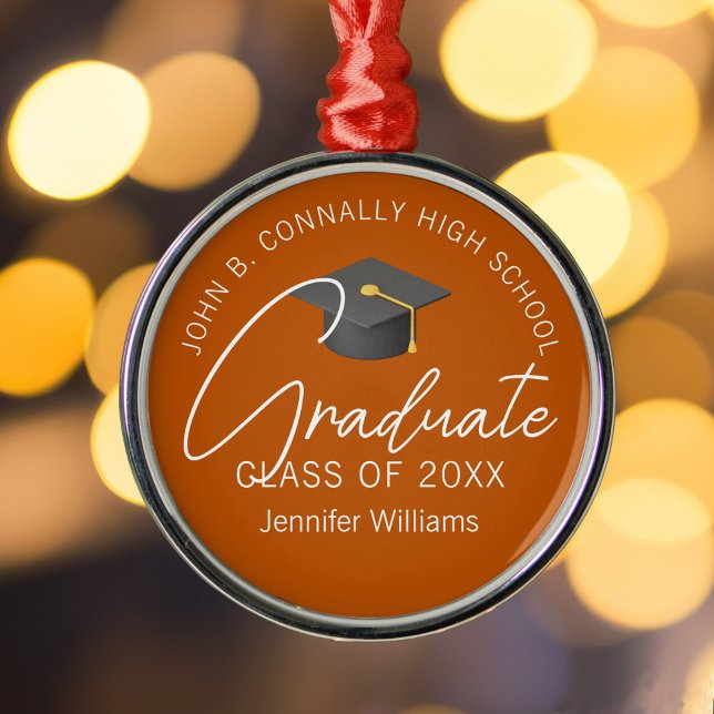 Ornamento De Metal Natal de Graduação Personalizada de Formando Laran (Criador carregado)