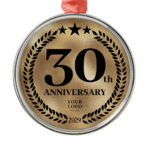 Natal de Negócios do 30 Dourado personalizado