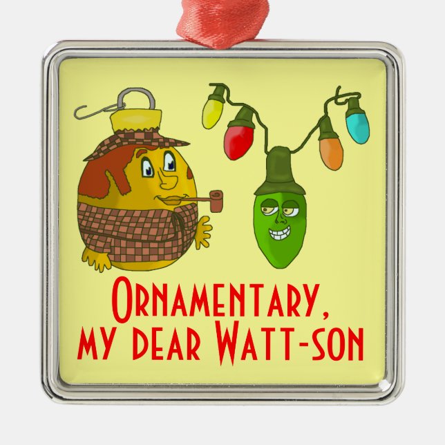 Ornamento De Metal Natal de Sherlock Holmes (Frente)