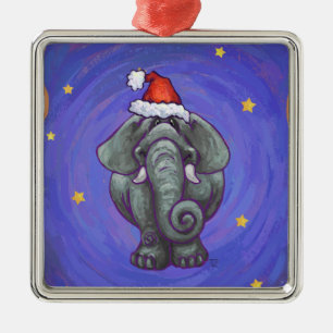 Ornamento De Metal Natal do elefante