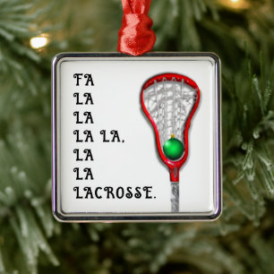 Ornamento De Metal Natal do Lacrosse