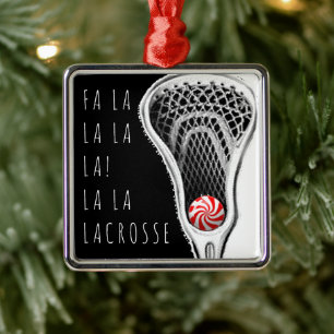 Ornamento De Metal Natal do Lacrosse