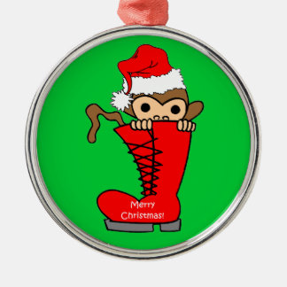 Ornamento De Metal Natal do macaco