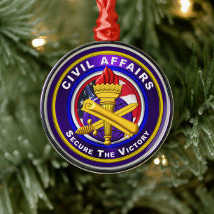 Ornamento De Metal Natal dos Assuntos Civis