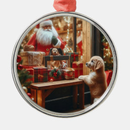 Ornamento De Metal Natal e Desejos