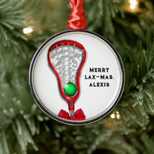 Ornamento De Metal Natal feminino de Lacrosse
