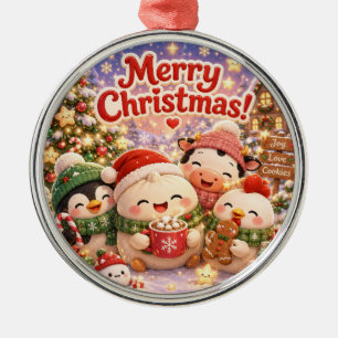 Ornamento De Metal Natal Fofo