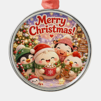 Ornamento De Metal Natal Fofo