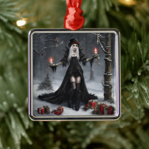 Ornamento De Metal Natal Gótico